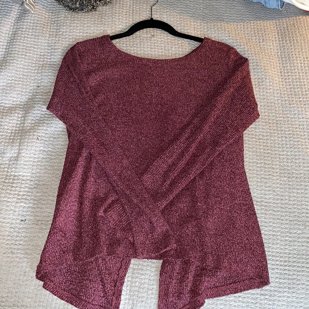 Open back sweater